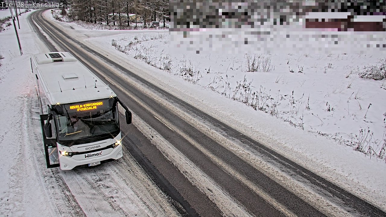 Weather Camera Image Road 28 Haapavesi, Karsikas, Haapavesi, Pohjois-Pohjanmaa