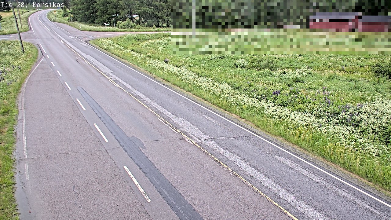 Weather Camera Image Väg 28 Haapavesi, Karsikas, Haapavesi, Pohjois-Pohjanmaa