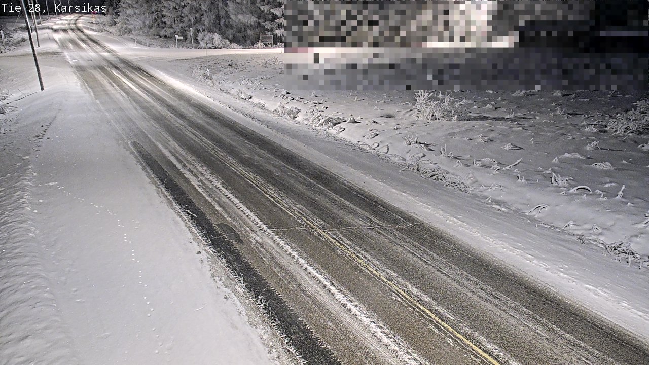 Weather Camera Image Road 28 Haapavesi, Karsikas, Haapavesi, Pohjois-Pohjanmaa