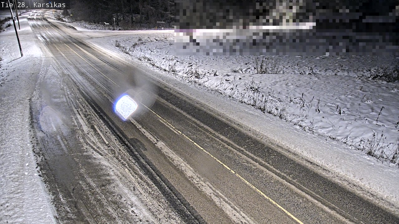 Weather Camera Image Road 28 Haapavesi, Karsikas, Haapavesi, Pohjois-Pohjanmaa