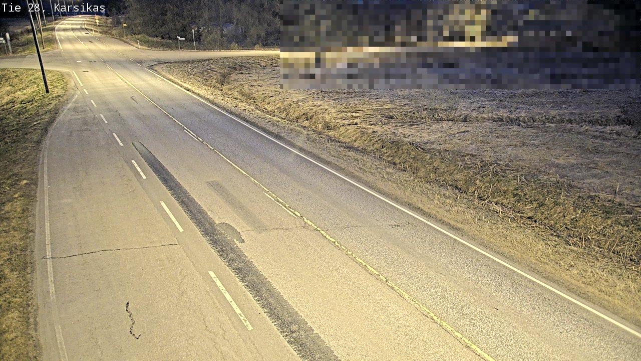 Weather Camera Image Väg 28 Haapavesi, Karsikas, Haapavesi, Pohjois-Pohjanmaa