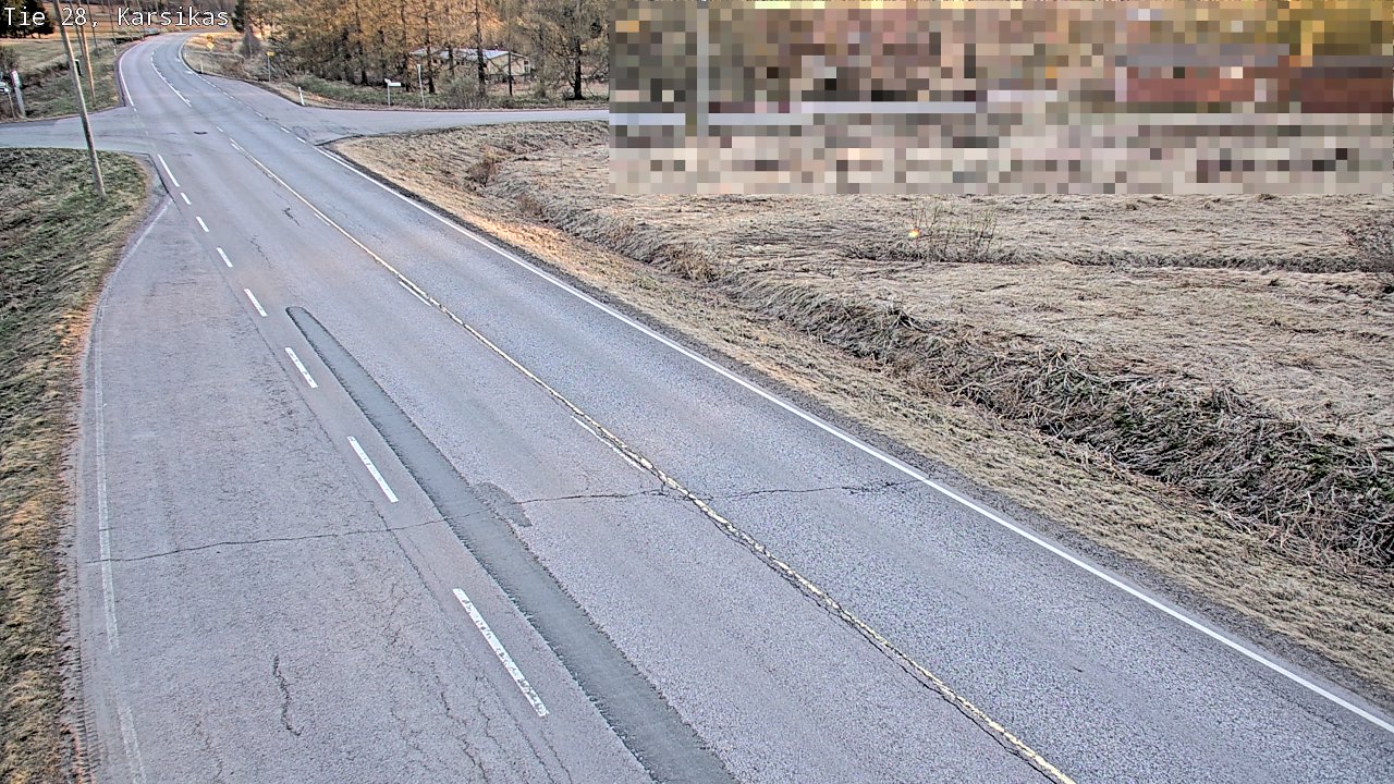 Weather Camera Image Väg 28 Haapavesi, Karsikas, Haapavesi, Pohjois-Pohjanmaa