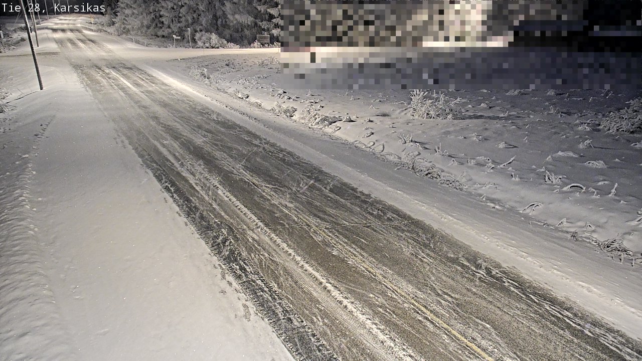 Weather Camera Image Road 28 Haapavesi, Karsikas, Haapavesi, Pohjois-Pohjanmaa