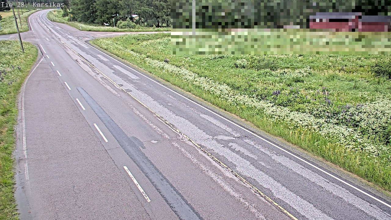 Weather Camera Image Road 28 Haapavesi, Karsikas, Haapavesi, Pohjois-Pohjanmaa