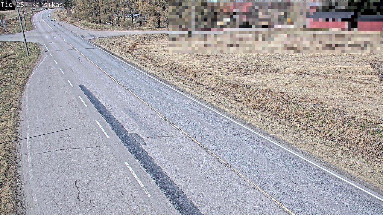 Weather Camera Image Väg 28 Haapavesi, Karsikas, Haapavesi, Pohjois-Pohjanmaa