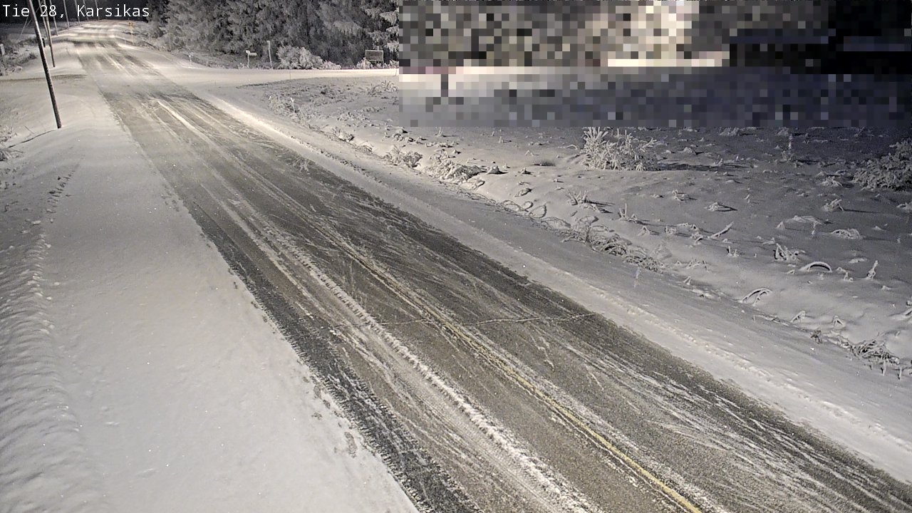 Weather Camera Image Road 28 Haapavesi, Karsikas, Haapavesi, Pohjois-Pohjanmaa