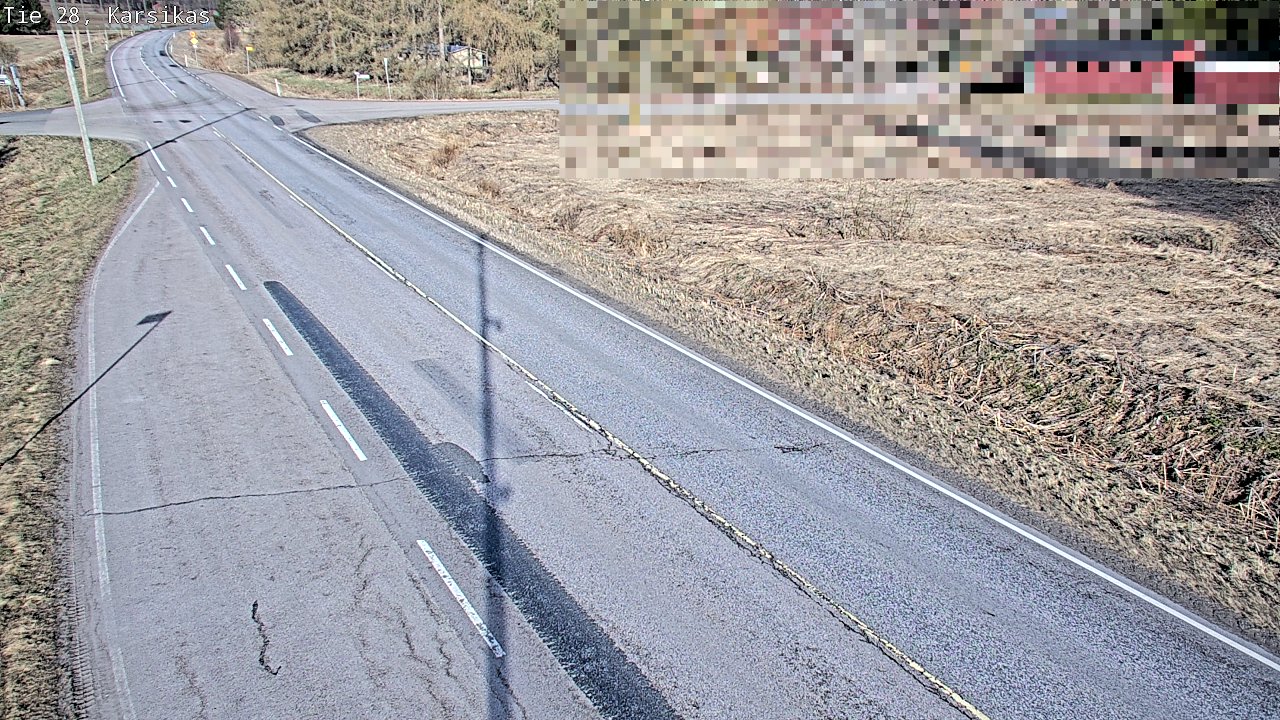 Weather Camera Image Väg 28 Haapavesi, Karsikas, Haapavesi, Pohjois-Pohjanmaa