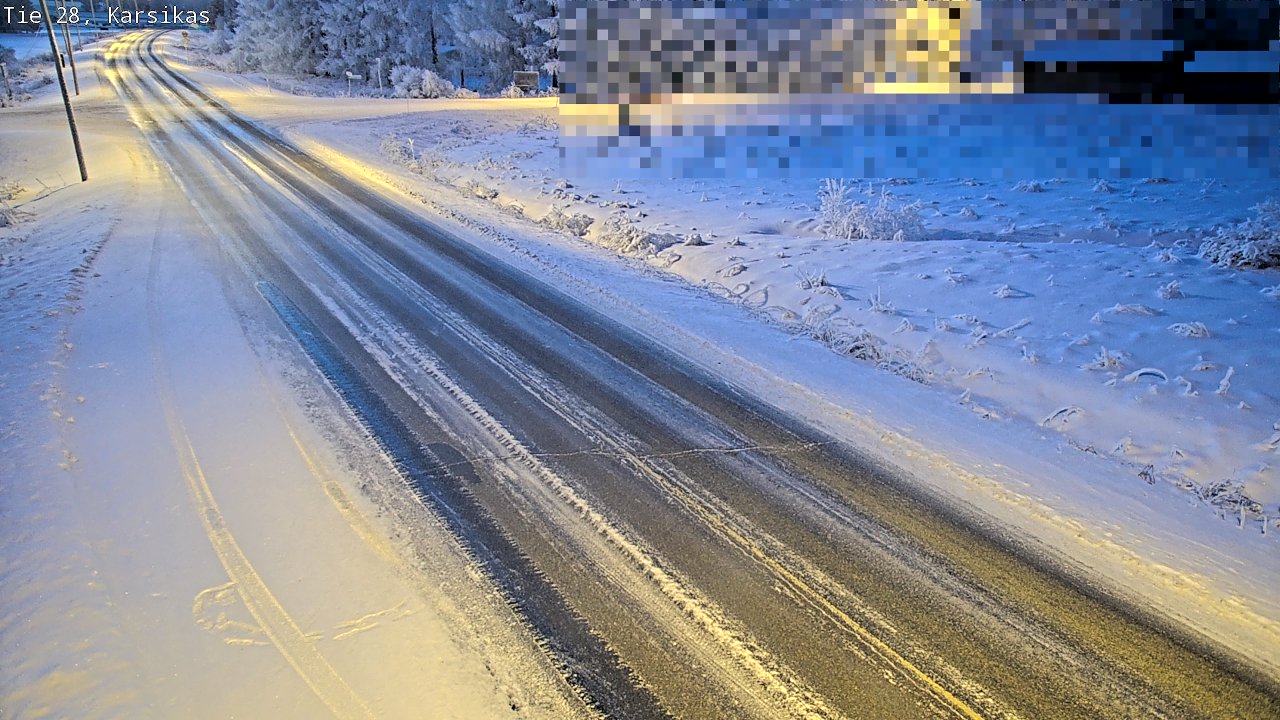 Weather Camera Image Road 28 Haapavesi, Karsikas, Haapavesi, Pohjois-Pohjanmaa