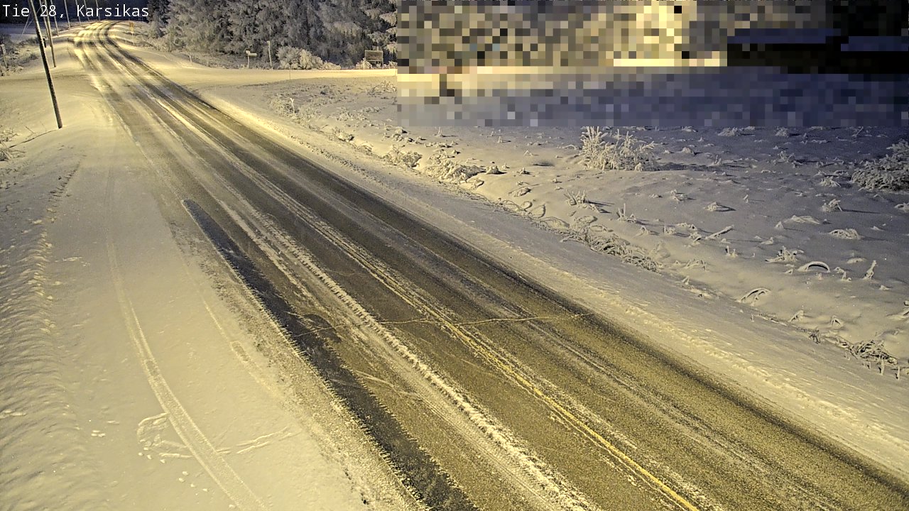 Weather Camera Image Road 28 Haapavesi, Karsikas, Haapavesi, Pohjois-Pohjanmaa
