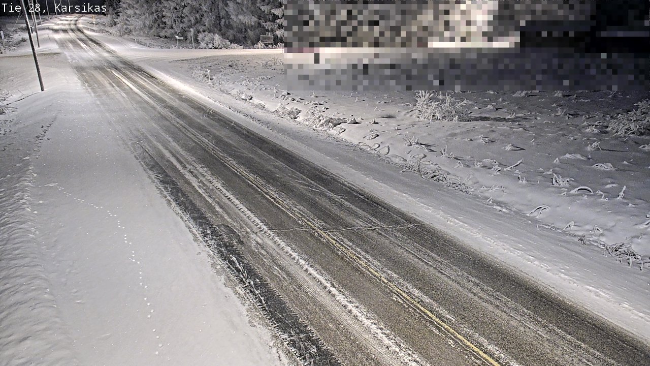 Weather Camera Image Road 28 Haapavesi, Karsikas, Haapavesi, Pohjois-Pohjanmaa