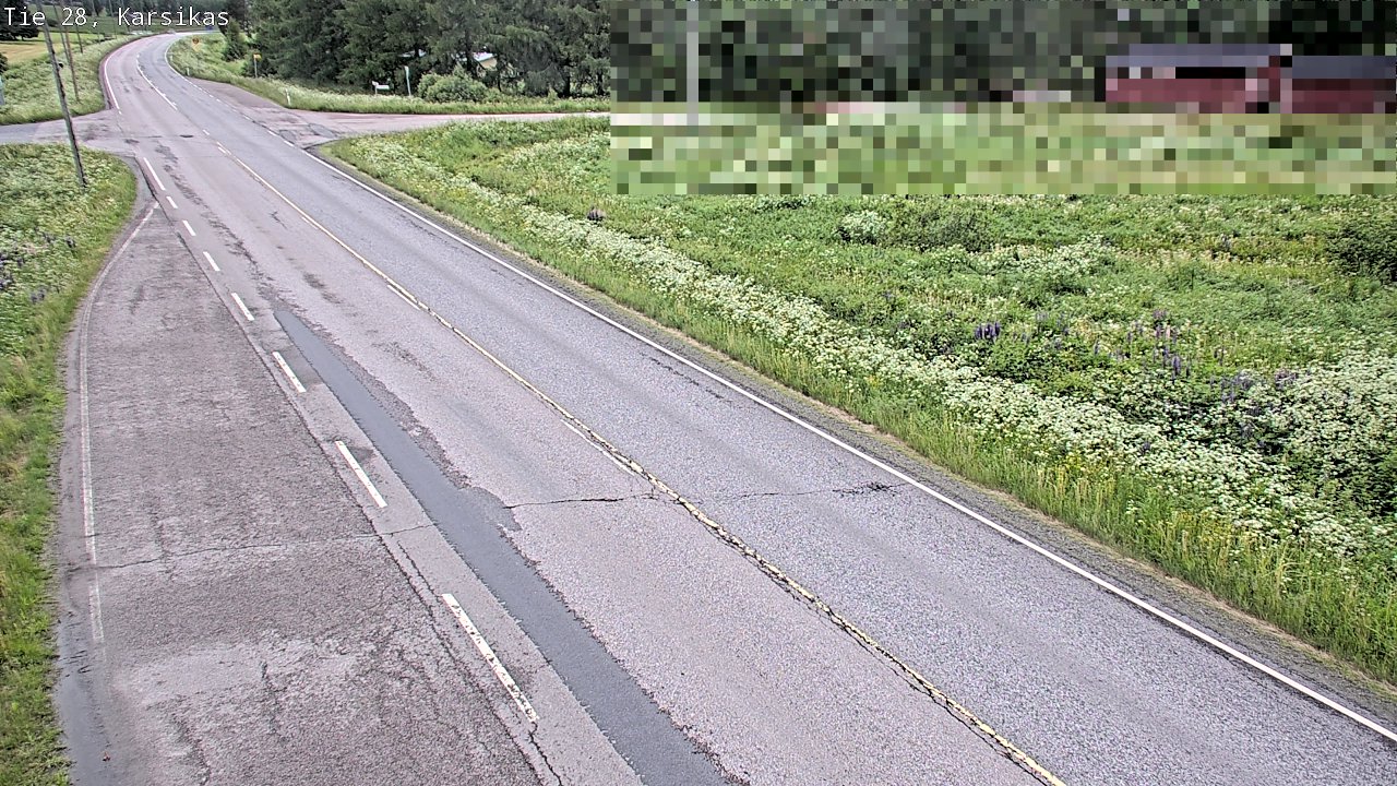 Weather Camera Image Road 28 Haapavesi, Karsikas, Haapavesi, Pohjois-Pohjanmaa