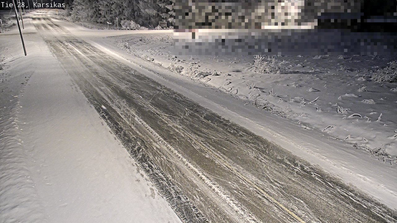 Weather Camera Image Road 28 Haapavesi, Karsikas, Haapavesi, Pohjois-Pohjanmaa