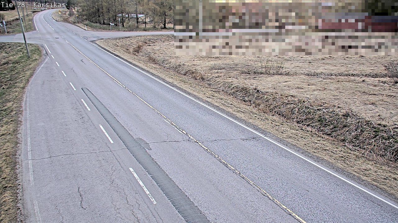Weather Camera Image Väg 28 Haapavesi, Karsikas, Haapavesi, Pohjois-Pohjanmaa