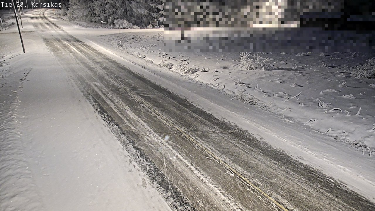 Weather Camera Image Road 28 Haapavesi, Karsikas, Haapavesi, Pohjois-Pohjanmaa