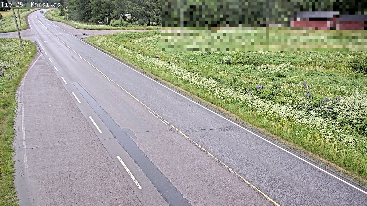 Weather Camera Image Road 28 Haapavesi, Karsikas, Haapavesi, Pohjois-Pohjanmaa