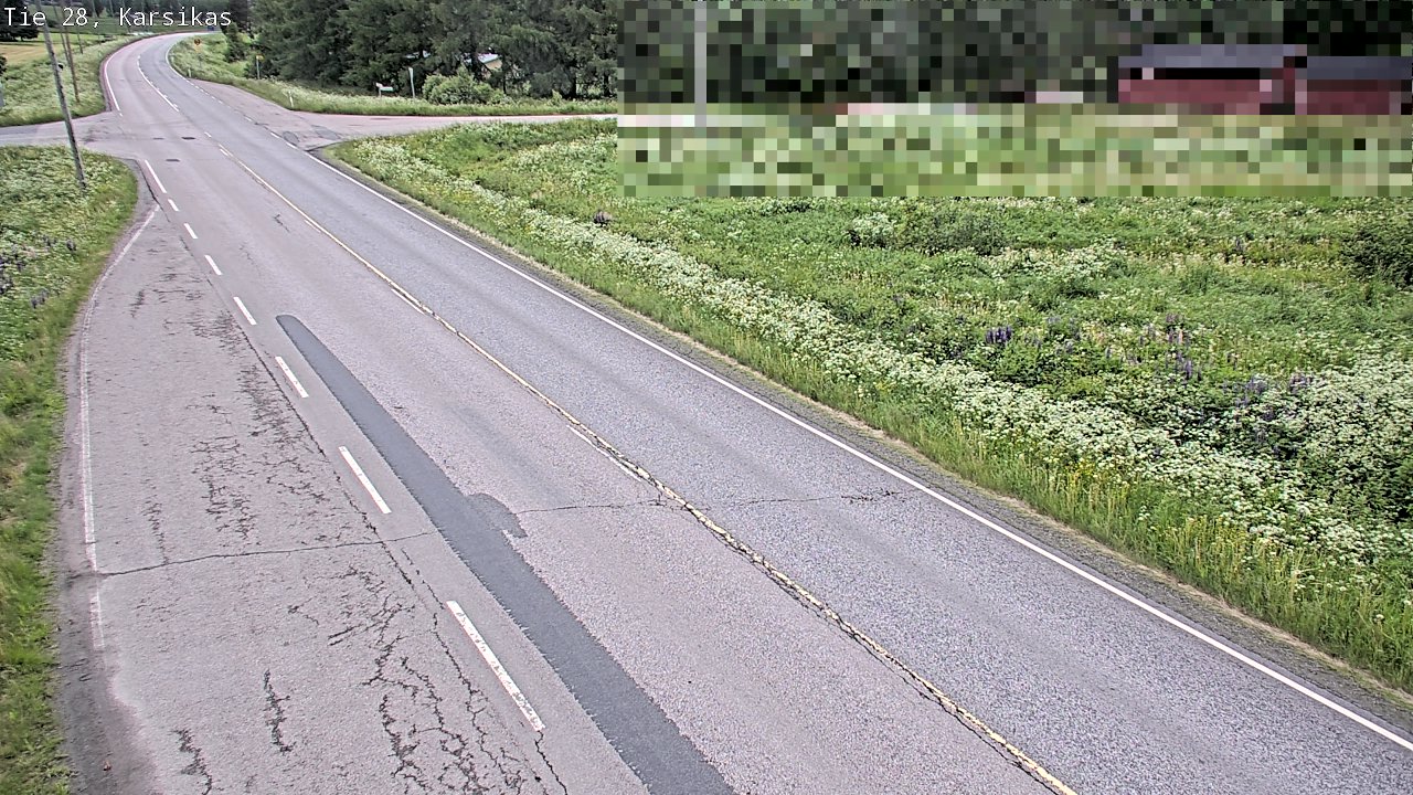 Weather Camera Image Road 28 Haapavesi, Karsikas, Haapavesi, Pohjois-Pohjanmaa