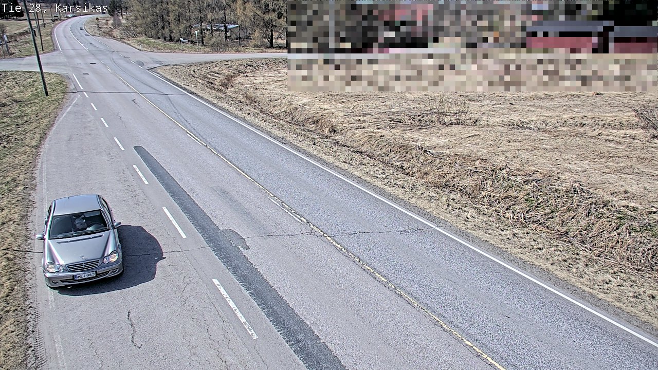 Weather Camera Image Väg 28 Haapavesi, Karsikas, Haapavesi, Pohjois-Pohjanmaa