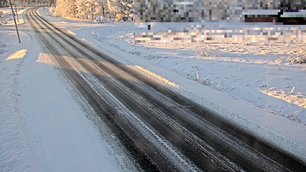 Weather Camera Image Road 28 Haapavesi, Karsikas, Haapavesi, Pohjois-Pohjanmaa