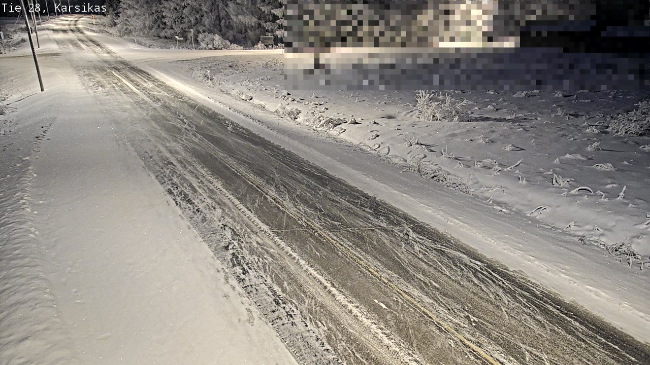 Weather Camera Image Road 28 Haapavesi, Karsikas, Haapavesi, Pohjois-Pohjanmaa