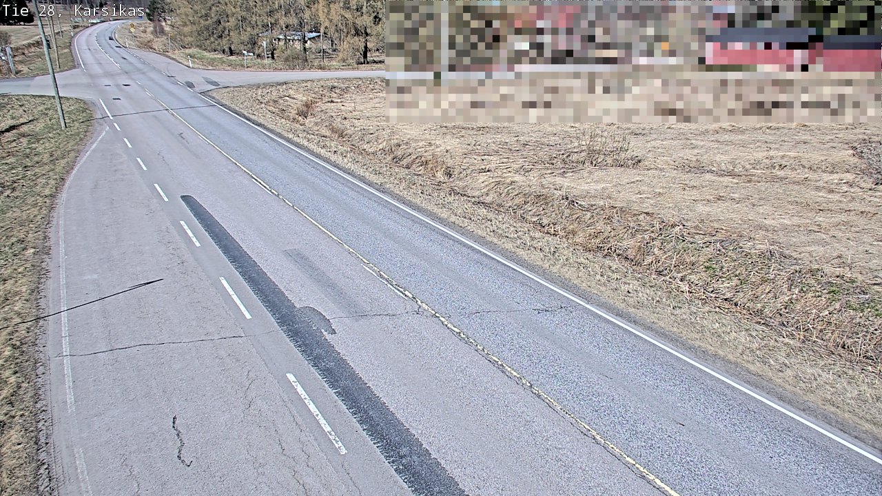 Weather Camera Image Väg 28 Haapavesi, Karsikas, Haapavesi, Pohjois-Pohjanmaa