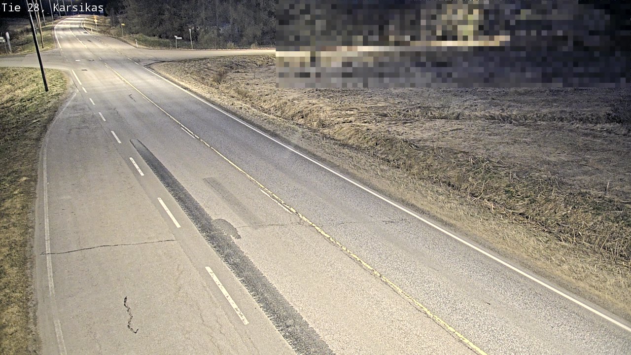 Weather Camera Image Väg 28 Haapavesi, Karsikas, Haapavesi, Pohjois-Pohjanmaa