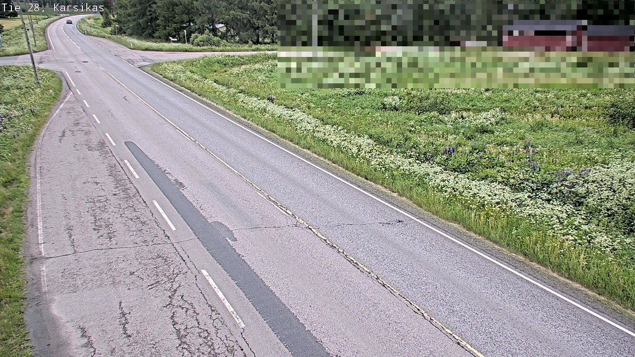 Weather Camera Image Road 28 Haapavesi, Karsikas, Haapavesi, Pohjois-Pohjanmaa