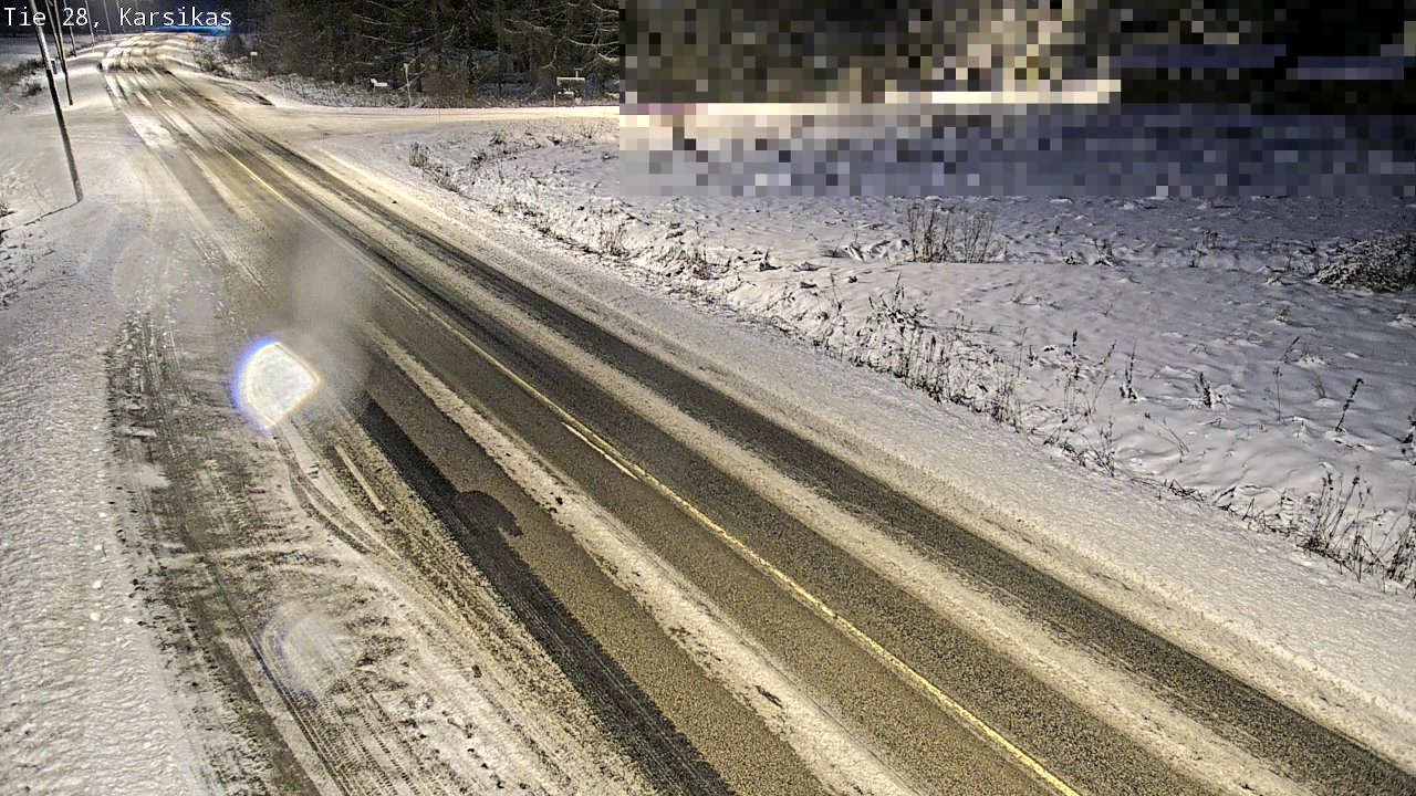 Weather Camera Image Road 28 Haapavesi, Karsikas, Haapavesi, Pohjois-Pohjanmaa