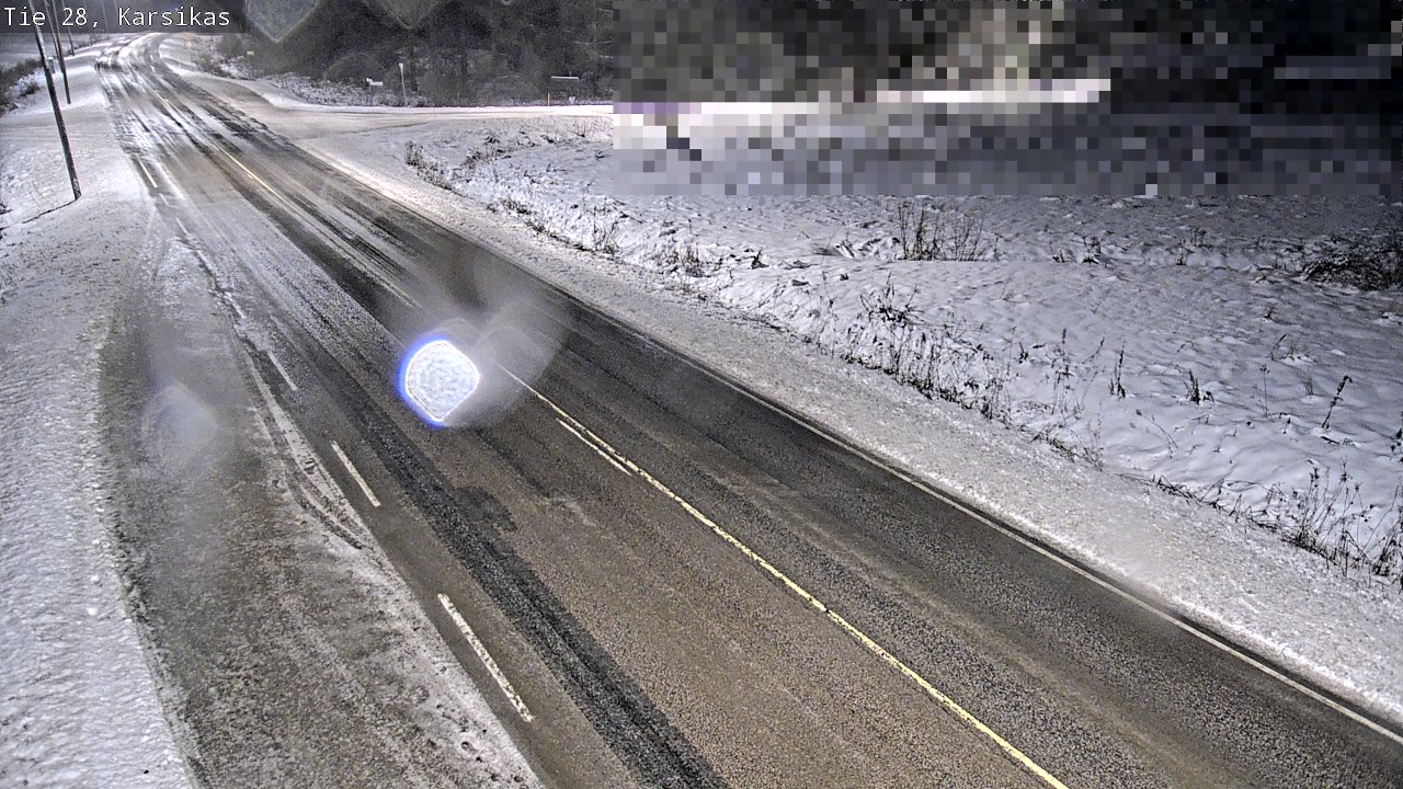 Weather Camera Image Road 28 Haapavesi, Karsikas, Haapavesi, Pohjois-Pohjanmaa