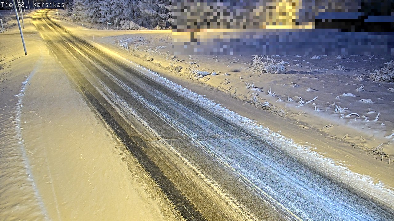 Weather Camera Image Road 28 Haapavesi, Karsikas, Haapavesi, Pohjois-Pohjanmaa