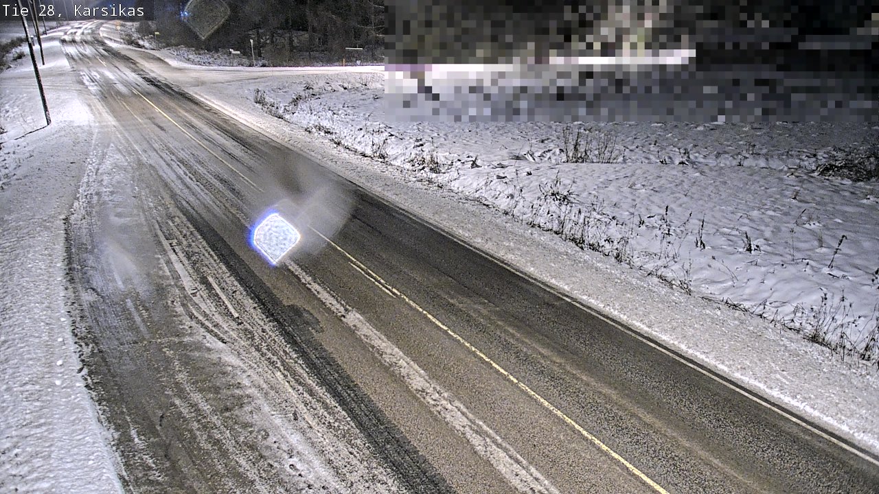 Weather Camera Image Road 28 Haapavesi, Karsikas, Haapavesi, Pohjois-Pohjanmaa