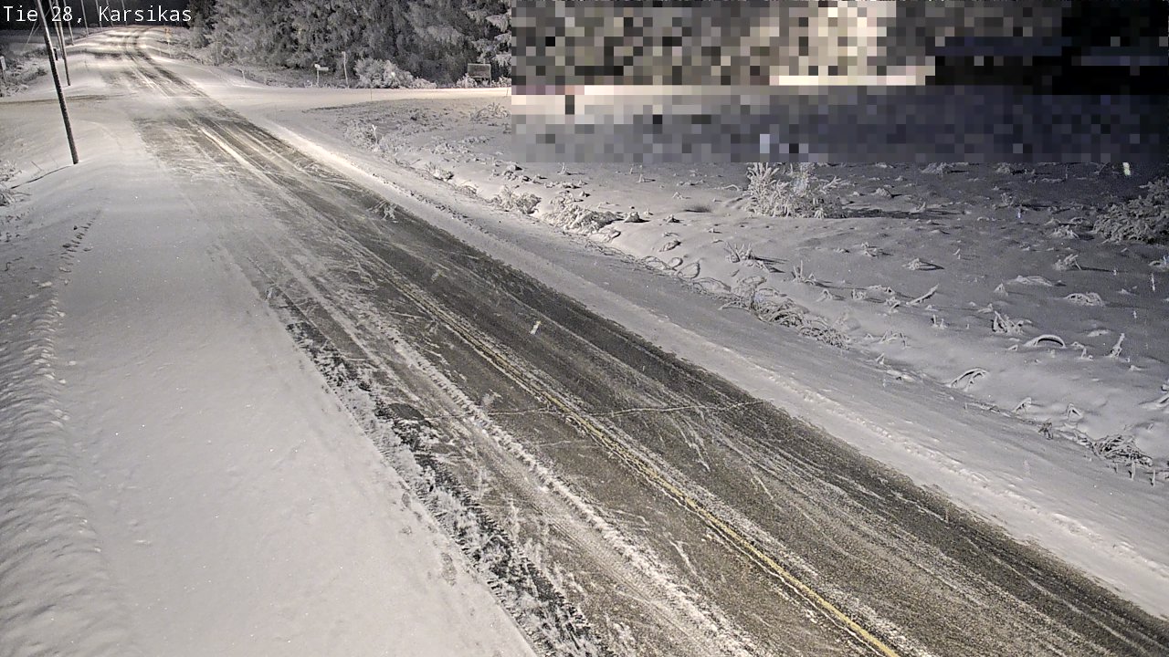 Weather Camera Image Road 28 Haapavesi, Karsikas, Haapavesi, Pohjois-Pohjanmaa