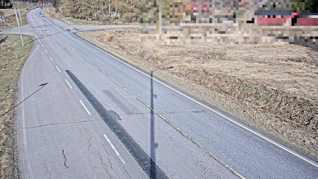 Weather Camera Image Väg 28 Haapavesi, Karsikas, Haapavesi, Pohjois-Pohjanmaa