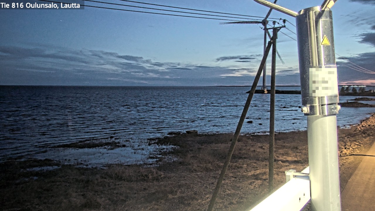 Weather Camera Image Väg 816 Uleåsalo, Oulu, Pohjois-Pohjanmaa