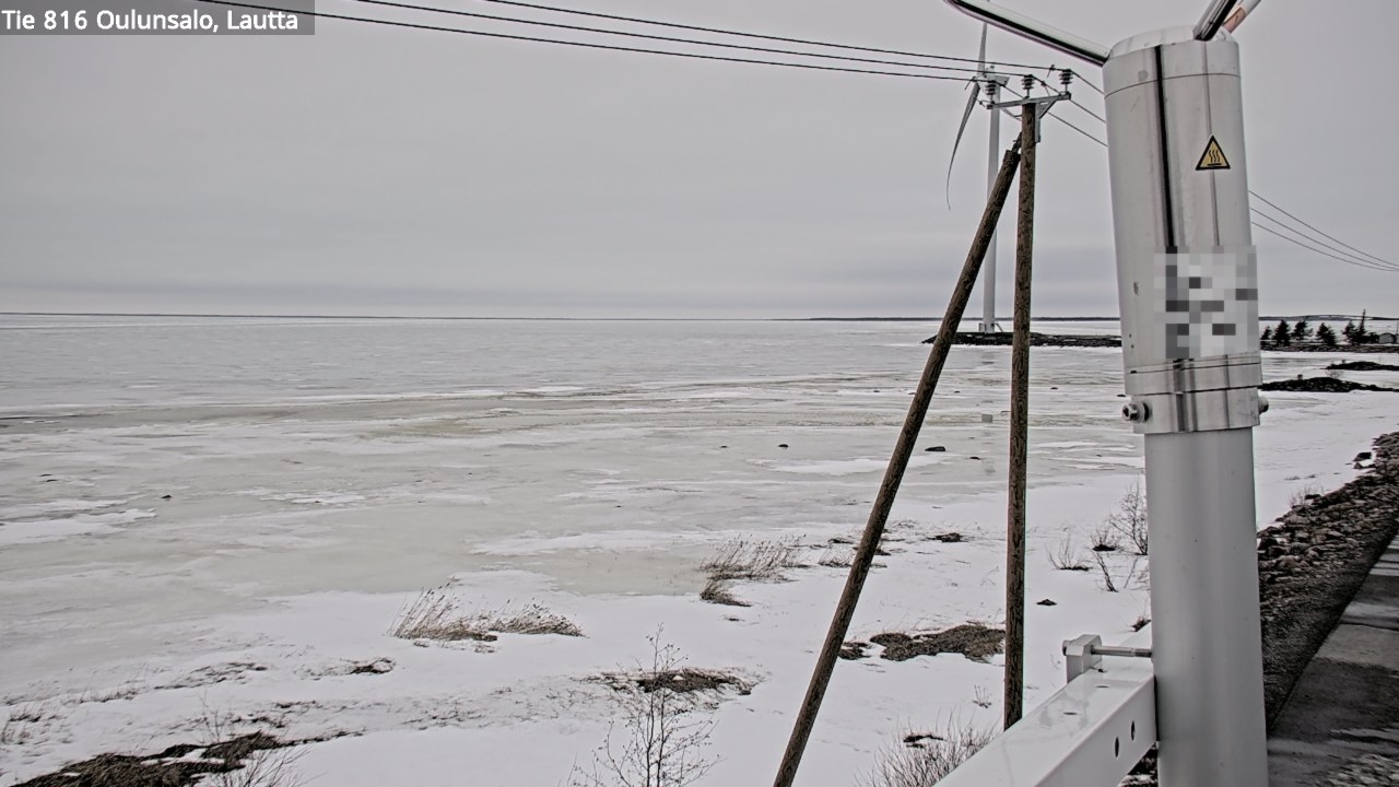 Weather Camera Image Väg 816 Uleåsalo, Oulu, Pohjois-Pohjanmaa