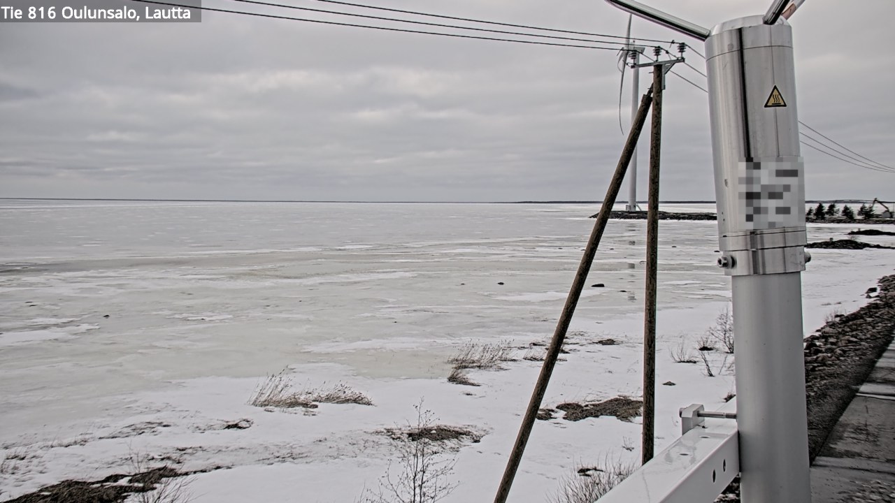 Weather Camera Image Väg 816 Uleåsalo, Oulu, Pohjois-Pohjanmaa