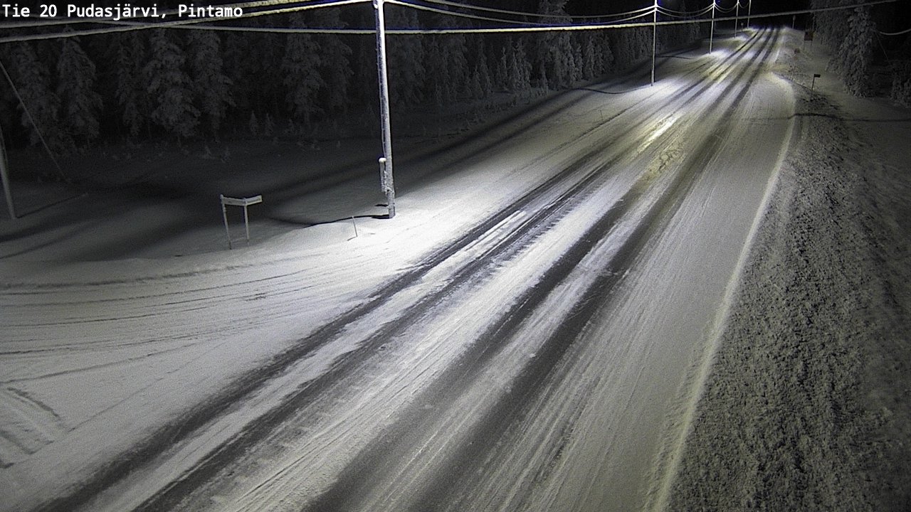 Kelikamerat Kuva Tie 20 Pudasjärvi, Pintamo, Pudasjärvi, Pohjois-Pohjanmaa