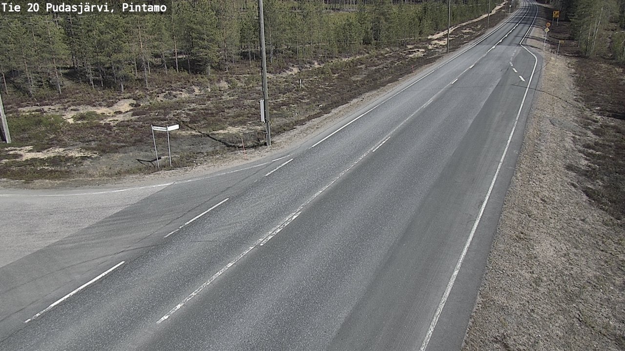 Kelikamerat Kuva Tie 20 Pudasjärvi, Pintamo, Pudasjärvi, Pohjois-Pohjanmaa