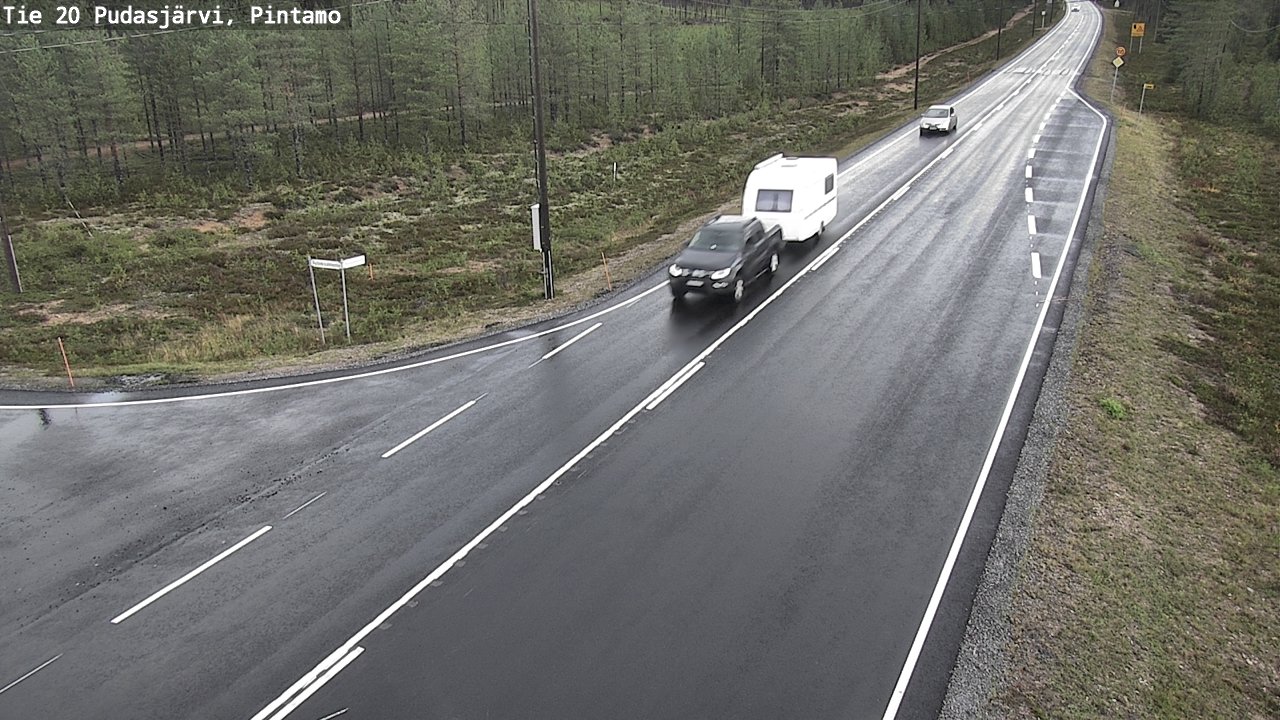 Weather Camera Image Road 20 Pudasjärvi, Pintamo, Pudasjärvi, Pohjois-Pohjanmaa