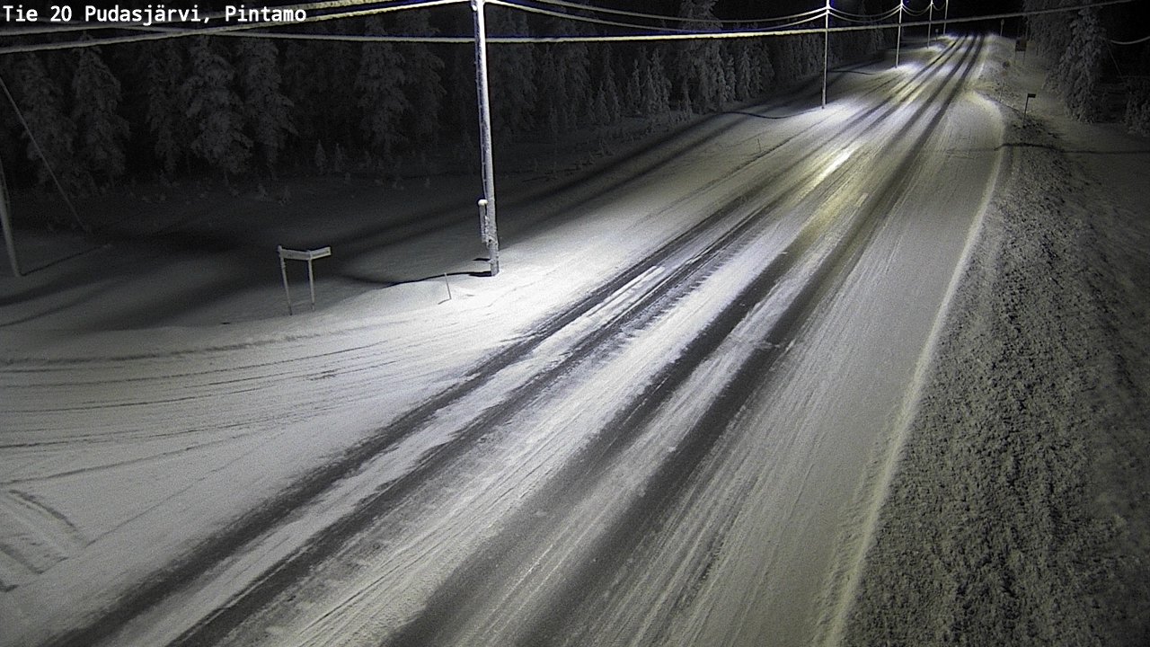 Kelikamerat Kuva Tie 20 Pudasjärvi, Pintamo, Pudasjärvi, Pohjois-Pohjanmaa