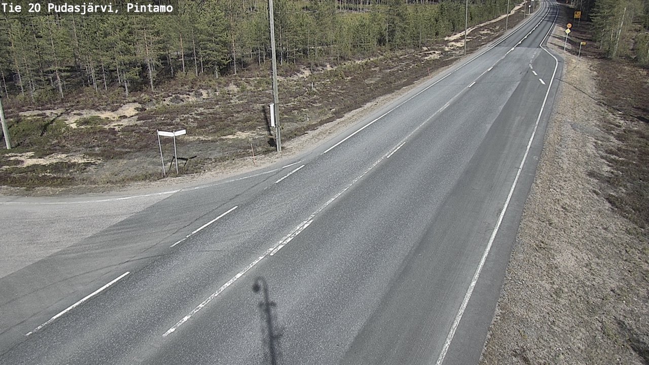 Kelikamerat Kuva Tie 20 Pudasjärvi, Pintamo, Pudasjärvi, Pohjois-Pohjanmaa