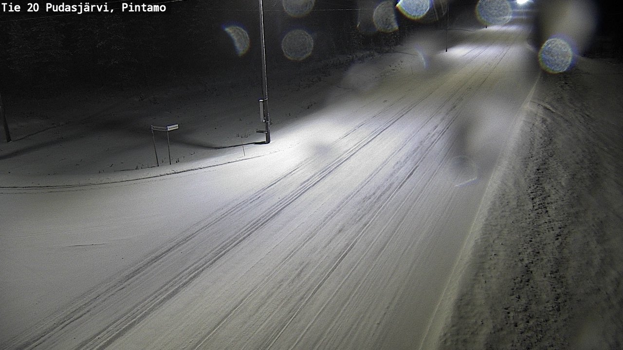 Weather Camera Image Road 20 Pudasjärvi, Pintamo, Pudasjärvi, Pohjois-Pohjanmaa