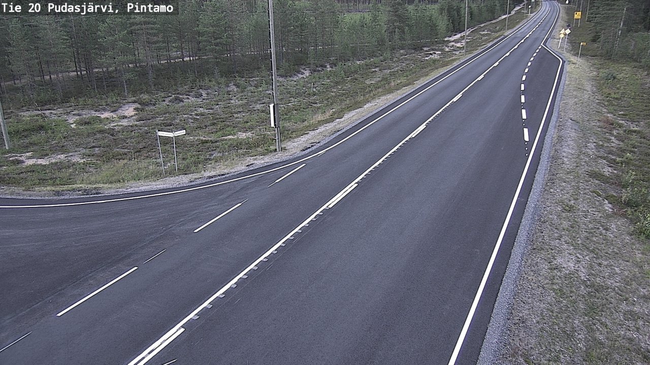 Kelikamerat Kuva Tie 20 Pudasjärvi, Pintamo, Pudasjärvi, Pohjois-Pohjanmaa
