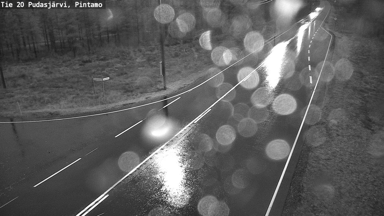 Weather Camera Image Road 20 Pudasjärvi, Pintamo, Pudasjärvi, Pohjois-Pohjanmaa