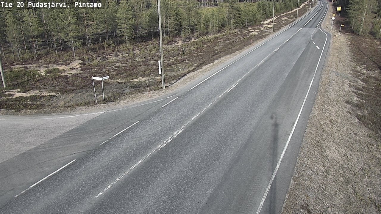 Kelikamerat Kuva Tie 20 Pudasjärvi, Pintamo, Pudasjärvi, Pohjois-Pohjanmaa