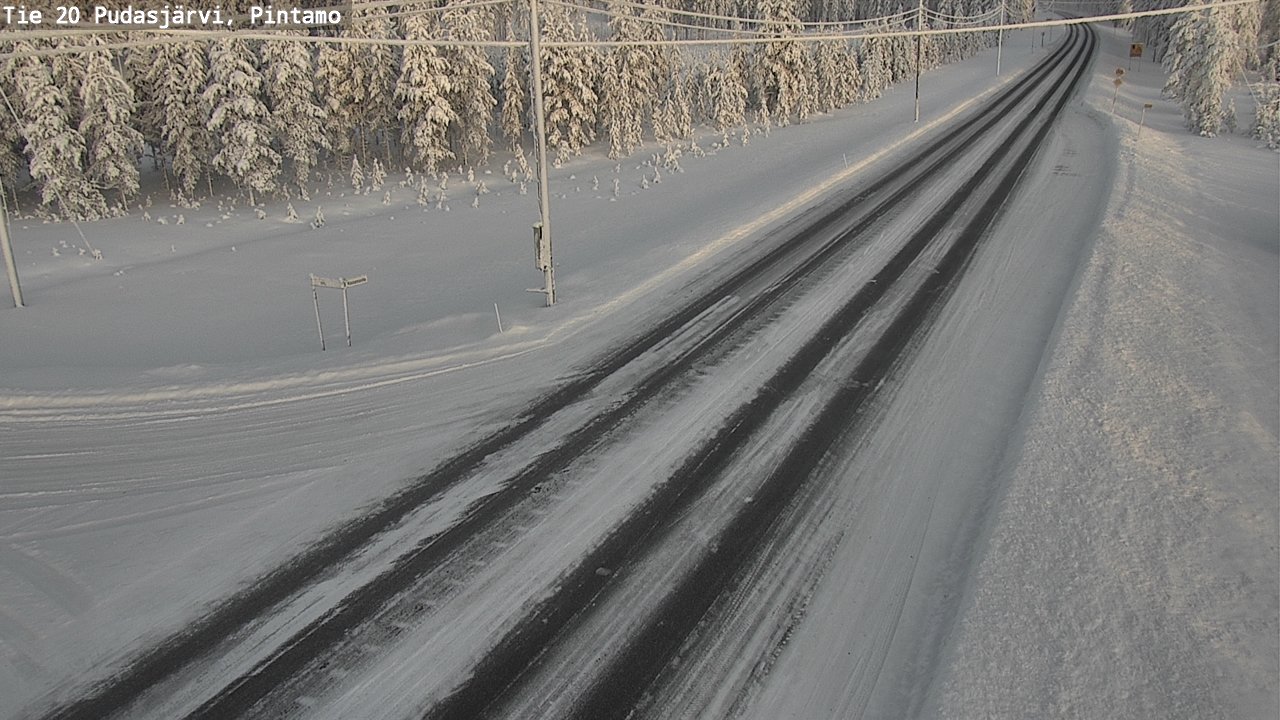 Kelikamerat Kuva Tie 20 Pudasjärvi, Pintamo, Pudasjärvi, Pohjois-Pohjanmaa