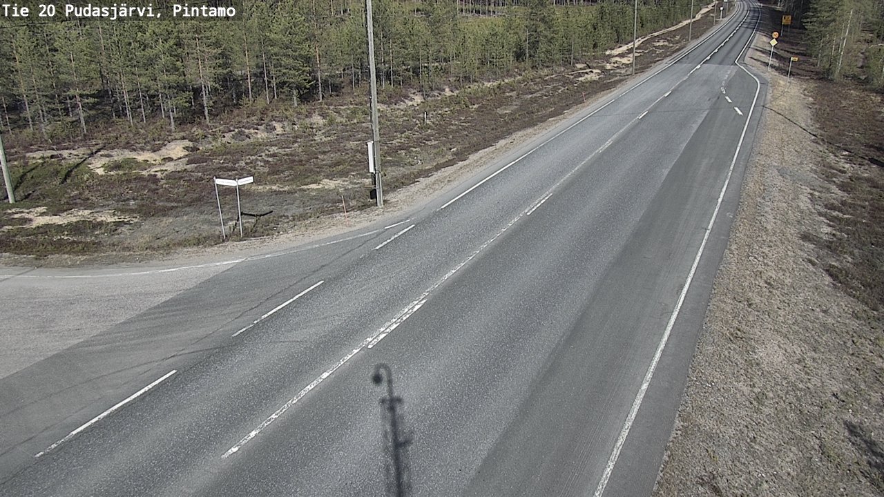 Kelikamerat Kuva Tie 20 Pudasjärvi, Pintamo, Pudasjärvi, Pohjois-Pohjanmaa