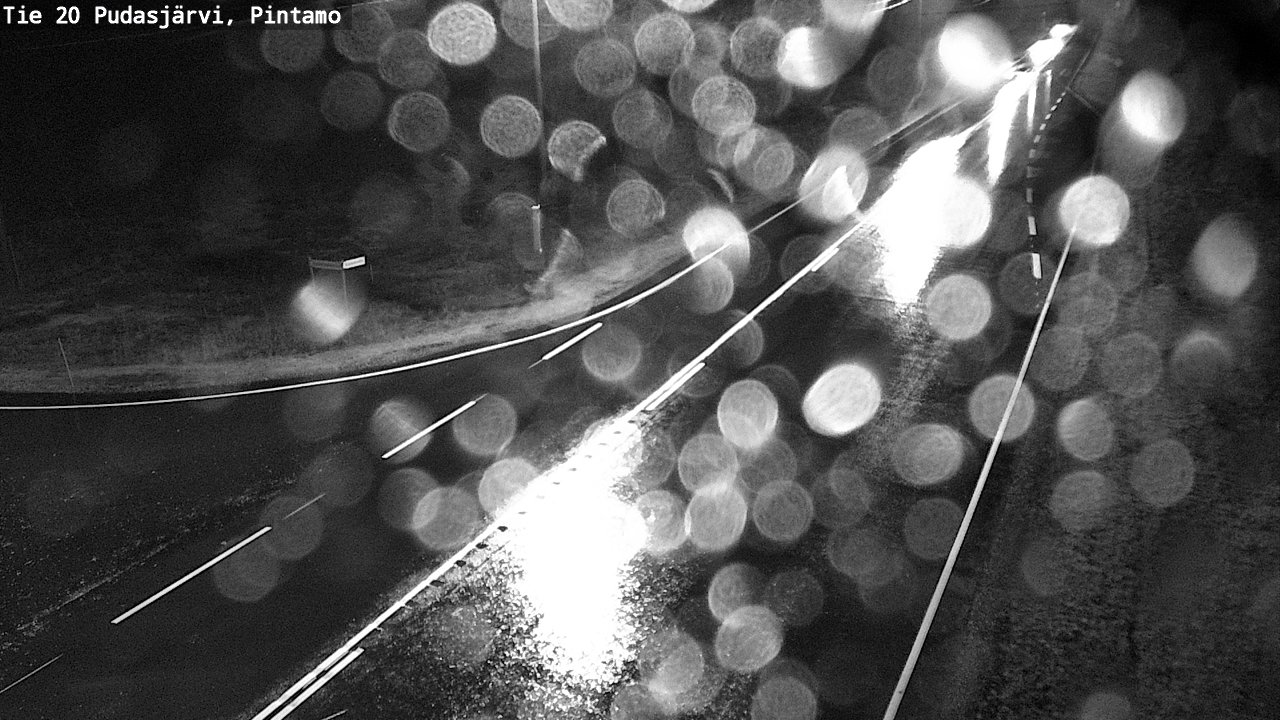 Weather Camera Image Road 20 Pudasjärvi, Pintamo, Pudasjärvi, Pohjois-Pohjanmaa