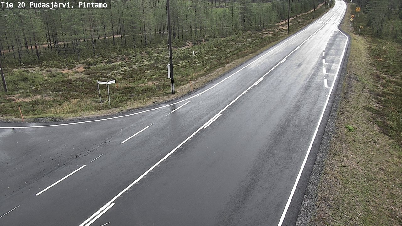 Kelikamerat Kuva Tie 20 Pudasjärvi, Pintamo, Pudasjärvi, Pohjois-Pohjanmaa
