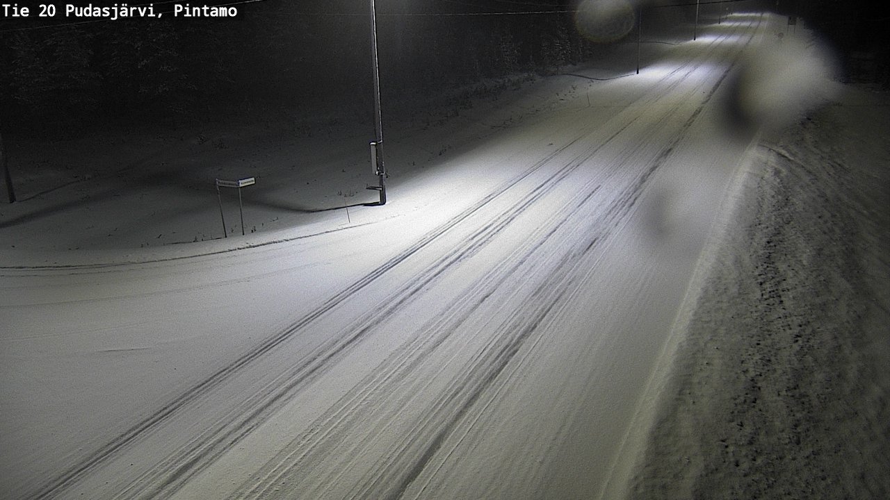 Weather Camera Image Road 20 Pudasjärvi, Pintamo, Pudasjärvi, Pohjois-Pohjanmaa