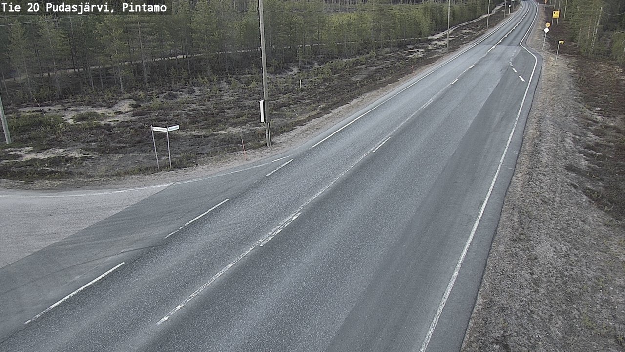 Kelikamerat Kuva Tie 20 Pudasjärvi, Pintamo, Pudasjärvi, Pohjois-Pohjanmaa